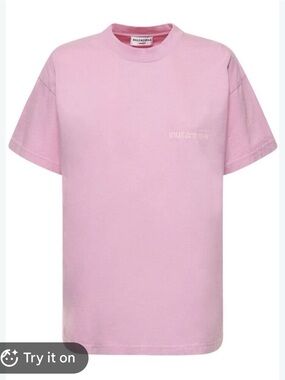 Balenciaga Pink Logo Tee